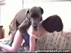Petite Girl HAVING Sex with Muscle Dog
