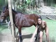 Lusty Latina Girl Strokes Her Horse and Masturbates Pussy for Wild Erotic Fantasies: Watch the Mind-Blowing Zoo Porn Video Now!